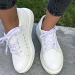 Pantofi piele naturala Mimosa White