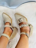 Pantofi piele naturala Choky cream - imagine 4