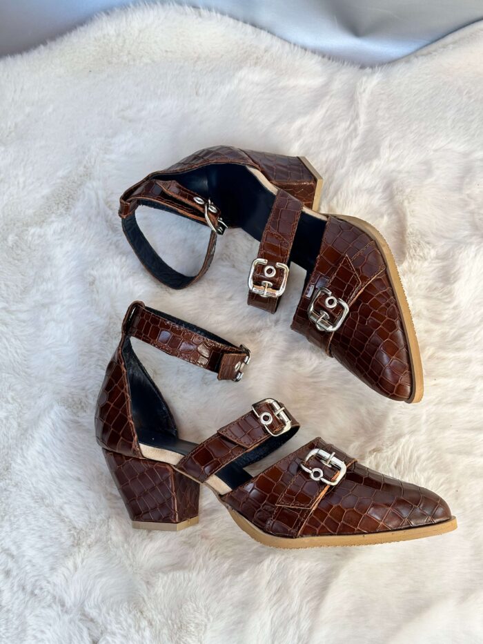Pantofi piele naturala  Choky brown - imagine 3