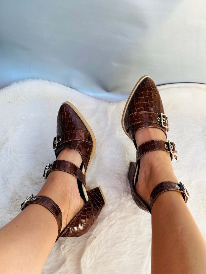 Pantofi piele naturala  Choky brown - imagine 2