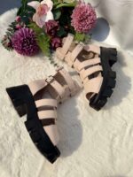 Sandale piele naturala  Sandi nude - imagine 4