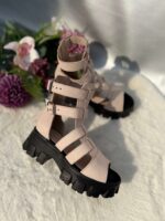 Sandale piele naturala  Sandi nude - imagine 3