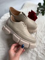 Pantofi piele naturala Latte - imagine 2