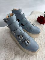 Ghete vara piele naturala Jeansy - imagine 4