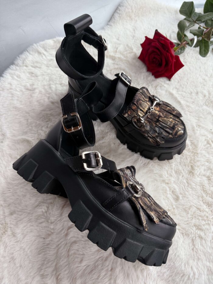 Sandale piele naturala Greaty neted - imagine 2