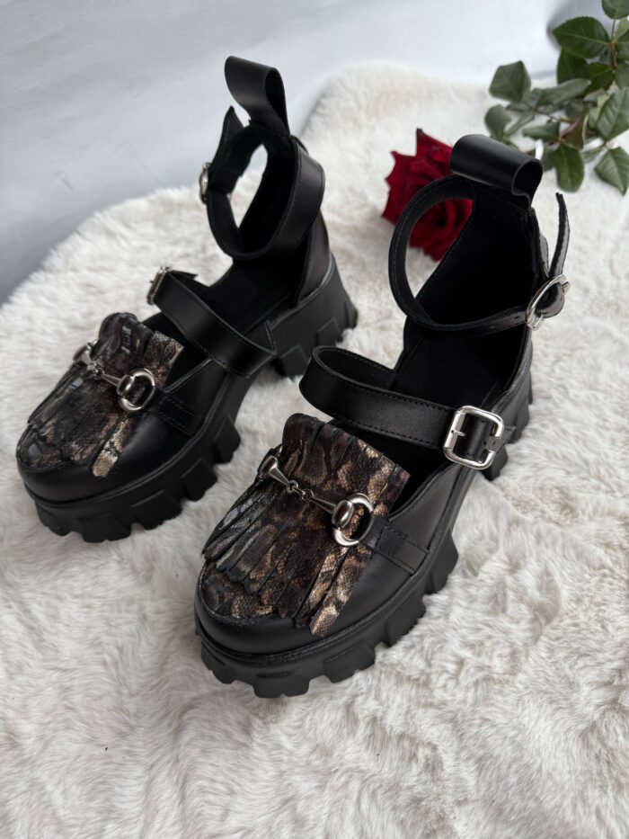 Sandale piele naturala Greaty neted - imagine 3