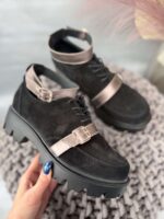 Pantofi piele naturala Bronzy - imagine 2