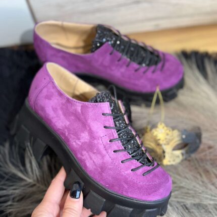 Pantofi piele naturala Purply