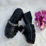Saboti piele naturala Castenlla black