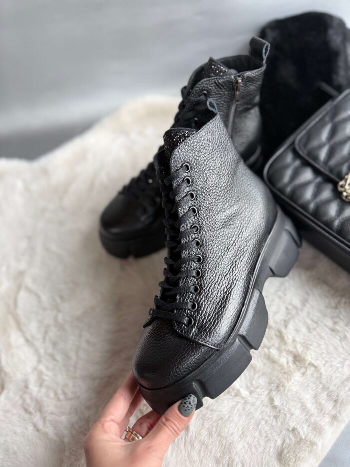 Ghete piele naturala Karen - imagine 3