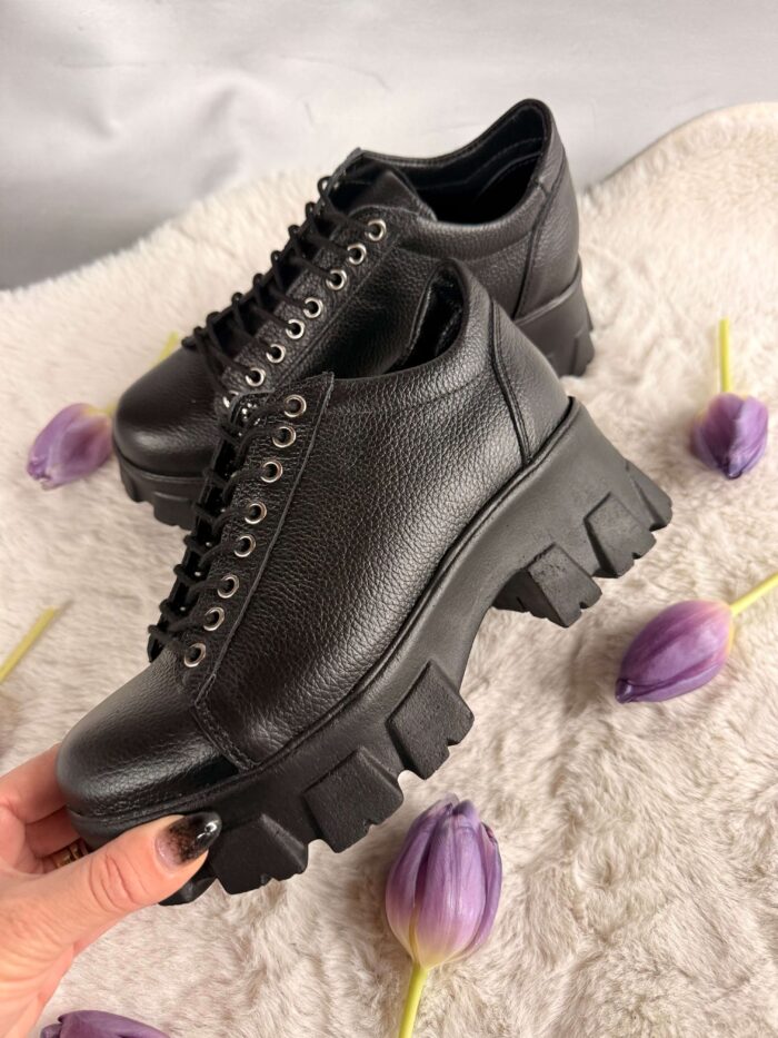 Pantofi piele naturala Telawa - imagine 5