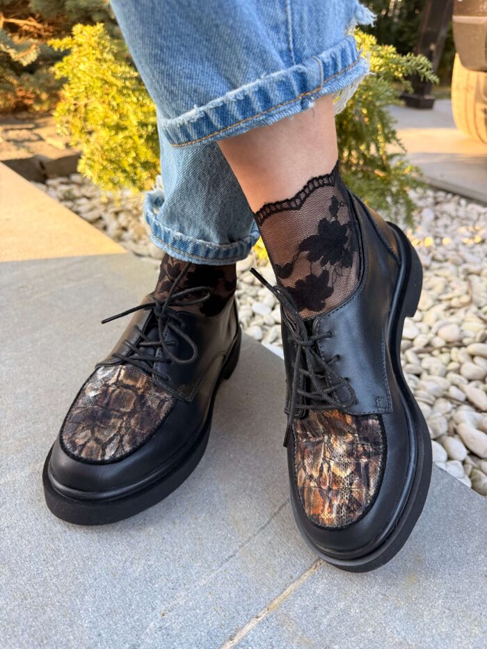 Pantofi piele naturala Rozz - imagine 2