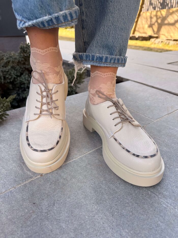 Pantofi piele naturala Rokaya - imagine 2