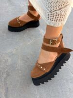 Pantofi damă piele naturală Noirea maro