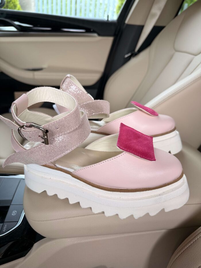Pantofi damă piele naturală Seraphine cu patratele ticlam - imagine 2