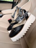 Pantofi damă piele naturală Noirea croco -sarpe - imagine 5