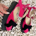 Pantofi damă piele naturală Valera funda neagra