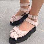 Pantofi damă piele naturală Valera roz neted