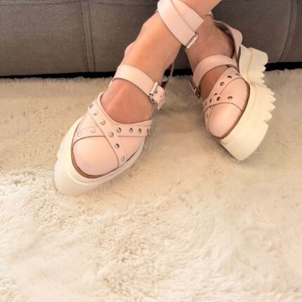 Pantofi damă piele naturală Stravon roz pal