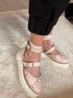 Pantofi damă piele naturală Stravon roz pal - imagine 2