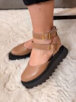 Pantofi damă piele naturală Vibe capucino - imagine 2