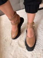 Pantofi damă piele naturală Vibe capucino - imagine 5