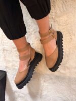 Pantofi damă piele naturală Vibe capucino - imagine 4