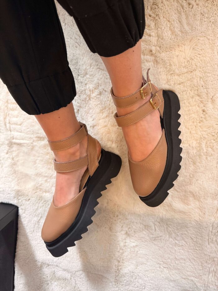 Pantofi damă piele naturală Vibe capucino - imagine 4