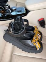 Pantofi damă piele naturală Valera croco negru cu sarpe - imagine 3