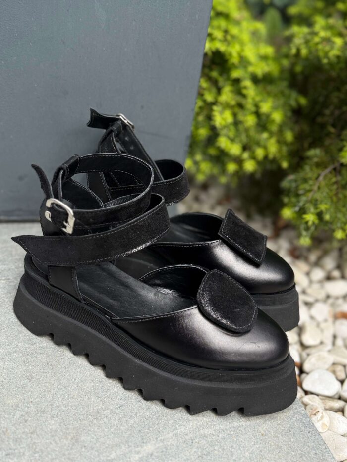 Pantofi damă piele naturală Seraphine balck - imagine 5