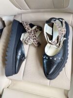 Pantofi damă piele naturală Noirea croco-print - imagine 4