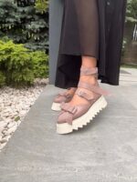 Pantofi damă piele naturală Imperial sarpe somon - imagine 5