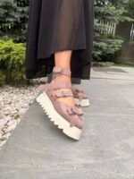 Pantofi damă piele naturală Imperial sarpe somon