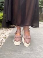 Pantofi damă piele naturală Imperial sarpe somon - imagine 3