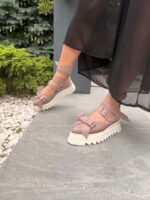 Pantofi damă piele naturală Imperial sarpe somon - imagine 2