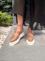 Pantofi damă piele naturală Stravon capucino - imagine 4