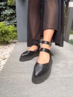 Pantofi damă piele naturală Vibe croco negru - imagine 5