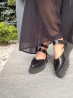 Pantofi damă piele naturală Vibe croco negru - imagine 4