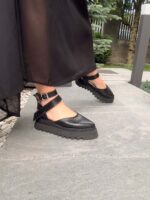 Pantofi damă piele naturală Vibe croco negru - imagine 3