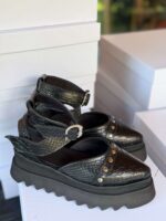 Pantofi damă piele naturală Noirea croco