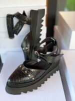 Pantofi damă piele naturală Noirea croco - imagine 2
