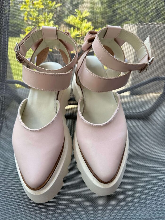 Pantofi damă piele naturală Wowy roz pal - imagine 2