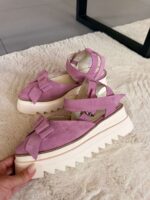 Pantofi damă piele naturală Valera roz - imagine 5