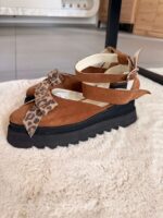 Pantofi damă piele naturală Valera funda animal print