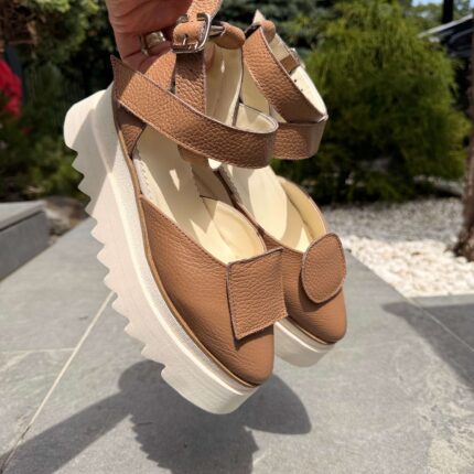 Pantofi damă piele naturală Seraphine capucino