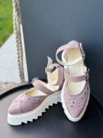 Pantofi damă piele naturală Stravon roz sarpe somon - imagine 3
