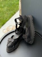 Pantofi damă piele naturală Valera velur lucios - imagine 2